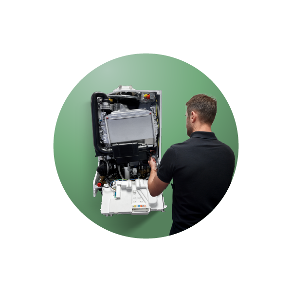 Boiler being repared icon