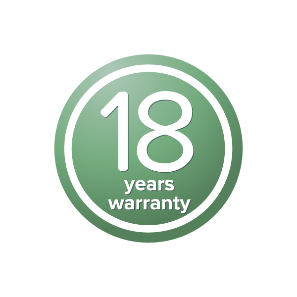18 years warranty icon