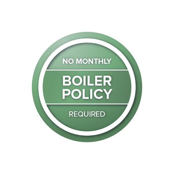 No monthly boiler policy required icon